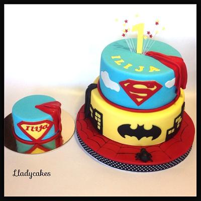Batman and Superman - Cake by Llady
