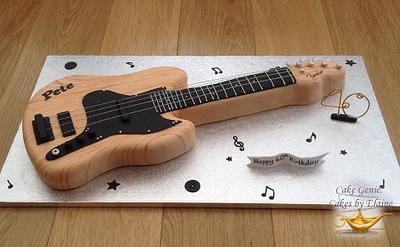 Fender Jazz Bass Guitar cake - Cake by Elaine Bennion (Cake Genie, Cakes by Elaine)