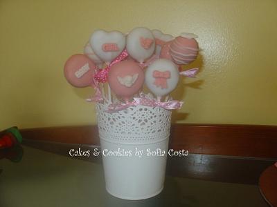 Baby shower and baptism cake pops - Cake by Sofia Costa (Cakes & Cookies by Sofia Costa)