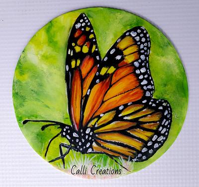 Butterfly painting demonstration  - Cake by Calli Creations