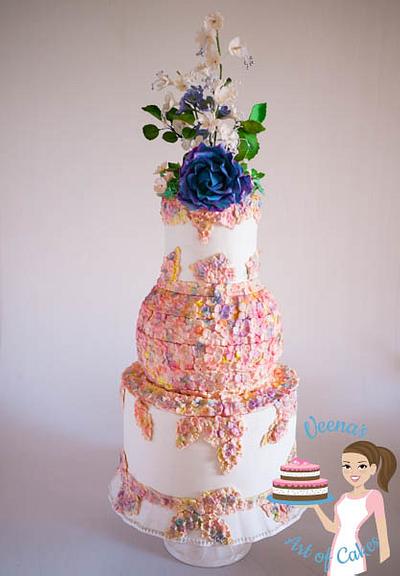 Hydrangea Blooms Wedding  - Cake by Veenas Art of Cakes 