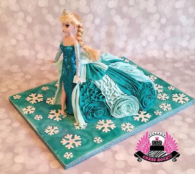 Twin Queen Elsas - Cake by Cakes ROCK!!!  