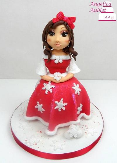Cake topper Christmas girl - Cake by Angelica