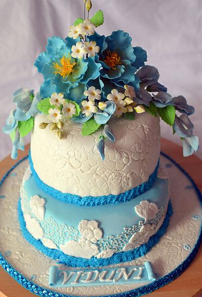 Blue and White - Cake by Inoka (Sugar Rose Cakes)