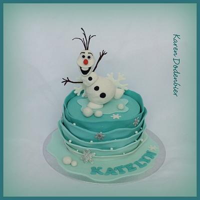 Do you wanna build a snowman? It doesn't have to be a snowman! - Cake by Karen Dodenbier