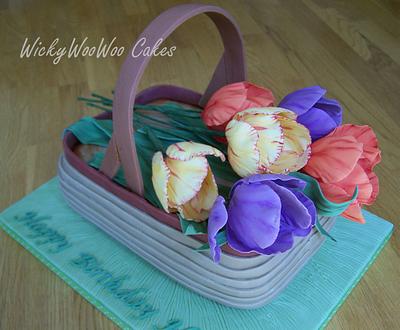 "Just Picking Tulips in the Garden" - Cake by WickyWooWoo Cakes
