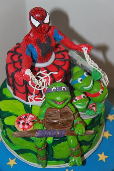 Spiderman, Tartarughe Ninja e Turbo - Cake by Il Dolce Mondo di Patty