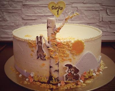 dog chasing a cat - Cake by timea