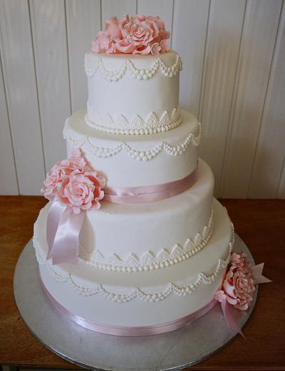 Pink wedding cake  - Cake by DanielaCostan