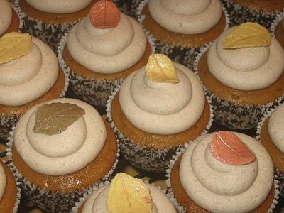 Fall Leaf Topped Cupcakes - Cake by Becky Pendergraft