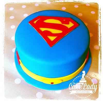 Simple Superman Logo Cake - Cake by The Cake Lady