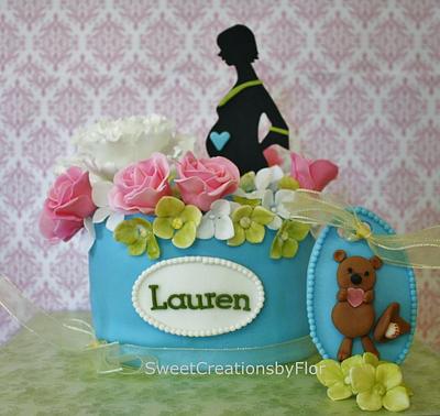 Chic Baby Shower Cake - Cake by SweetCreationsbyFlor