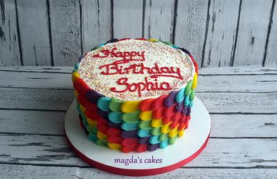 Rainbow cake - Cake by Magda's Cakes (Magda Pietkiewicz)
