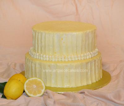Rustic Wedding Lemon Cake - Cake by Art Piece Cakes