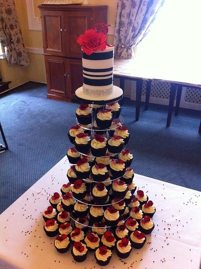 RBL Charity Gala Poppy Cupcake tower - Cake by Emma Harrison