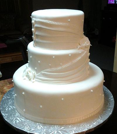 All White Wedding Cake - Cake by Rosa