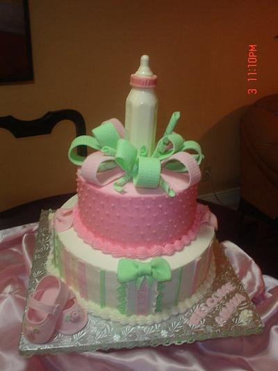 Girl Baby Shower Cake - Cake by Rosa
