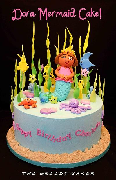 Dora Mermaid Cake - Cake by Kate