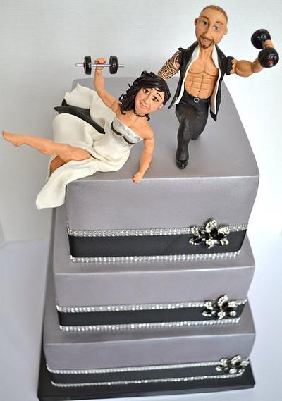Barbells and bling - Cake by Carol