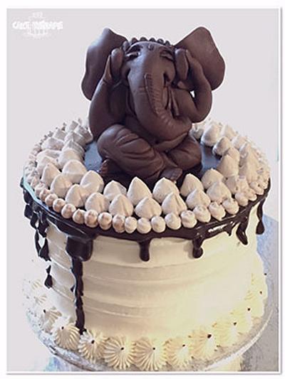 Lord Ganesha modelling chocolate figure. - Cake by Caketherapie