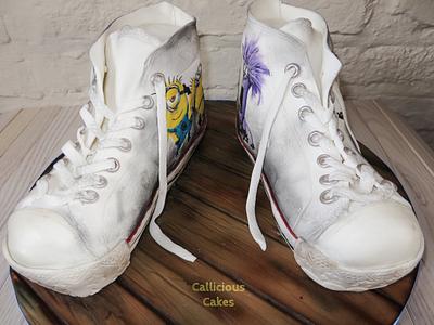 Minion Converse Shoes  - Cake by Calli Creations