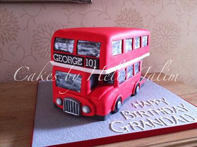 London Bus - Cake by helen Jane Cake Design 