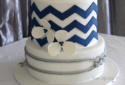 Chevron wedding cake - Cake by Cake My Day