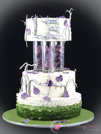 Olive and Plum Wedding Cake - Cake by HummingBread