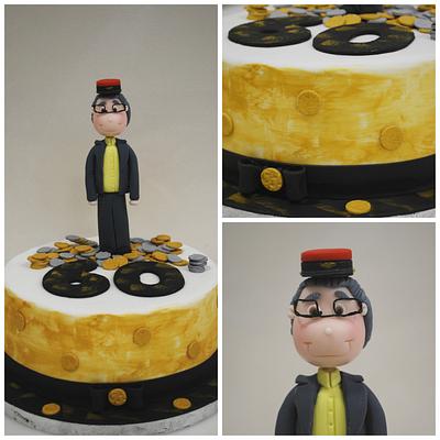 gold for a 60th birthday - Cake by Ponona Cakes - Elena Ballesteros
