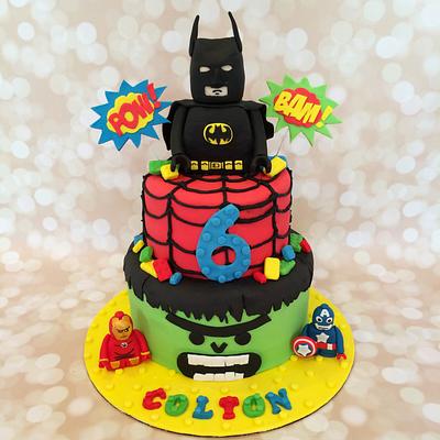 Lego superheroes  - Cake by Sweet cakes by Jessica 
