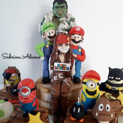 Super Mario and friends - Cake by Sabrina Adamo 