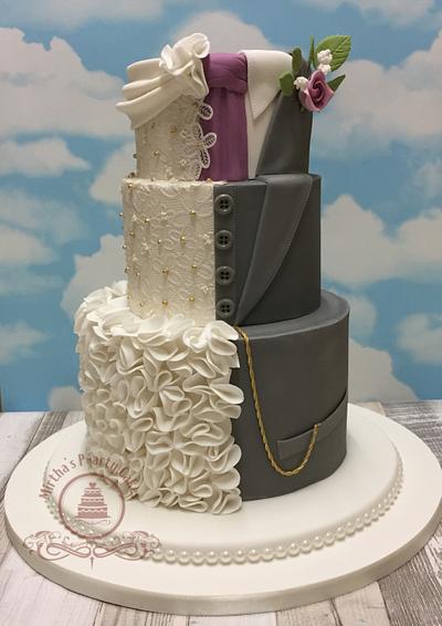 THE “HIS & HERS” wedding cake - Cake by Mirtha's P-arty Cakes