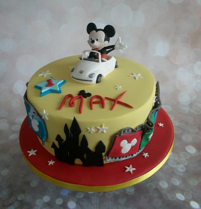 Mickey Mouse in a Convertible Car! - Cake by Alanscakestocraft
