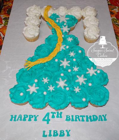 Elsa Dress Cupcake Cake - Cake by Sugar Sweet Cakes