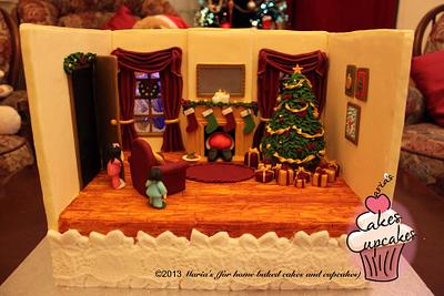 The night before christmas scene - Cake by Maria's