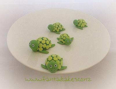 Turtle Cake Toppers - Cake by Fantail Cakes