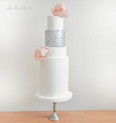 Simple double barrel wedding cake - Cake by Caking with love