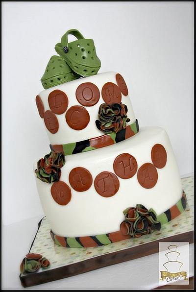 Camo crocs Baby shower cake - Cake by Sam M