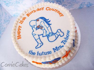 Tebow Birthday! - Cake by Corrie