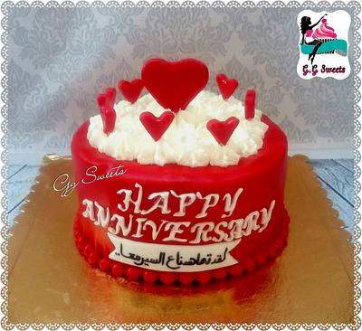 Happy Anniversary Cake - Cake by MeshmeshaSweets