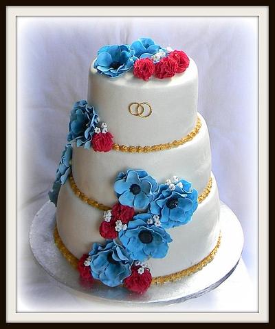 Golden Wedding Cake - Cake by jessicastartor