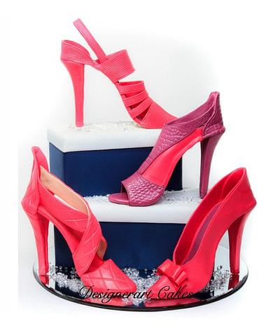Designer Pink Sugar Shoes Collection - Cake by Designerart Cakes