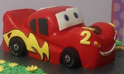 Mc Queen of cars fame. - Cake by beasweet