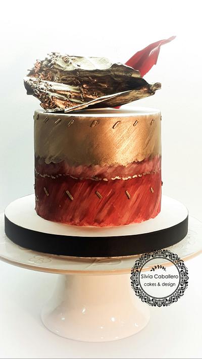 Gold and fire - Cake by Silvia Caballero