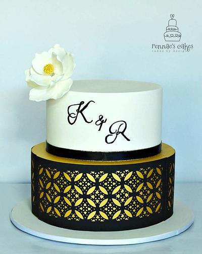Gold Magnolia - Cake by Cakes by Design