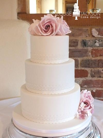 Pastel full bloom roses - Cake by Louise Jackson Cake Design