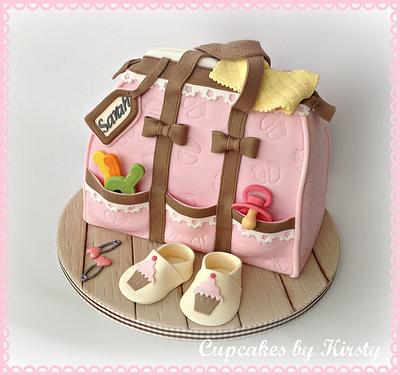 Baby Shower Bag Cake  - Cake by Kirsty 