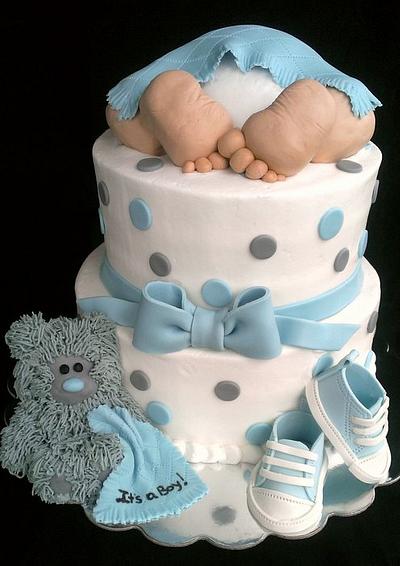 "Baby Rump" Baby Shower Cake...It's a Boy! - Cake by Kristi