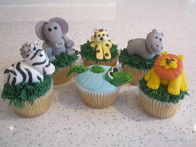 animal cupcakes - Cake by Great Little Bakes