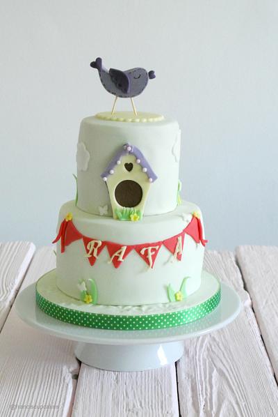 Birthday cake with bird - Cake by Franci´s Cupcakes